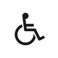 Invalid vector icon. Disabled people symbol isolated. Wheelchair user sign. Vector EPS 10 Royalty Free Stock Photo