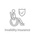 Invalidity Insurance icon. Simple element illustration. Invalidity Insurance symbol design from Insurance collection set. Can be u Royalty Free Stock Photo