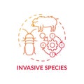 Invasive species red gradient concept icon