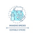 Invasive species turquoise concept icon