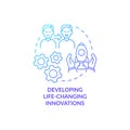 Invent life-changing innovation concept icon