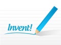 Invent message sign illustration design