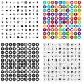 100 invention brainstorm icons set vector variant