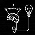 Invention - electricity of brain Royalty Free Stock Photo