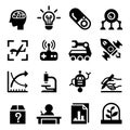 Invention & Research icon set