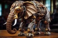 Inventive Steampunk elephant. Generate Ai