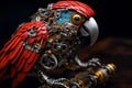 Inventive Steelpunk mechanical parrot. Generate Ai