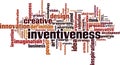 Inventiveness word cloud Royalty Free Stock Photo