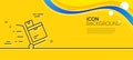 Inventory cart line icon. Wholesale delivery sign. Minimal line yellow banner. Vector