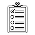 Inventory checkboard icon, outline style