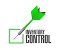 inventory control check dart sign concept