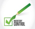 inventory control check mark sign concept