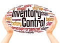 Inventory Control word cloud hand sphere concept