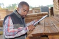 Inventory lumber yard Royalty Free Stock Photo