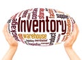 Inventory word cloud hand sphere concept