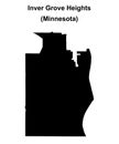 Inver Grove Heights outline map Royalty Free Stock Photo