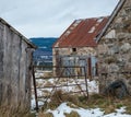 This is a scene of a long disused Farm and its house within the Cairngorms.