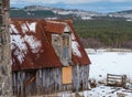 This is a scene of a long disused Farm and its house within the Cairngorms.