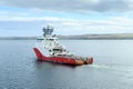 AHTS vessel Siem Garnet recover the anchor from an oil rig during an Rig Move Operation inside Invergordon