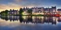 Inverness skyline at night at sunset, Scotland - UK