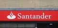 Santander bank sign in Inverness