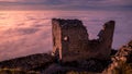 Inverse clouds and castle ruins