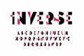 Inverse style modern font