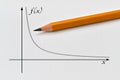 Inversely proportional function Royalty Free Stock Photo