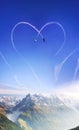 Inversion trace like a heart Royalty Free Stock Photo