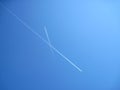 Inversion traces of two aircraft on collision course.