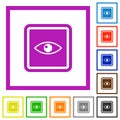Invert object flat framed icons