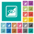 Invert object square flat multi colored icons