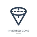 inverted cone icon in trendy design style. inverted cone icon isolated on white background. inverted cone vector icon simple and