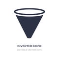 inverted cone icon on white background. Simple element illustration from Shapes concept