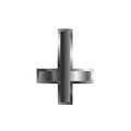 An inverted cross- The Cross of Saint Peter used as an anti-Christian and Satanist symbol