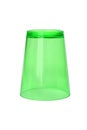 Inverted Green Plastic Cup Royalty Free Stock Photo