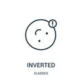inverted icon vector from classics collection. Thin line inverted outline icon vector illustration. Linear symbol