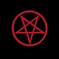 The inverted pentagram circumscribed by a circle also known as a pentacle is often used to represent Satanism. The upside-down