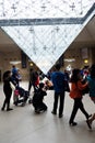 Inverted Pyramid at Le Carrousel Du Louvre (Louvre Mall), Paris, France.