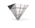 The inverted silver pyramid Royalty Free Stock Photo