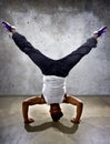 Inverted Urban Break Dancer Royalty Free Stock Photo