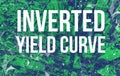 Inverted Yield Curve theme with abstract network patterns and Manhattan skyscrapers Royalty Free Stock Photo