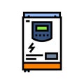 inverter solar panel color icon vector illustration