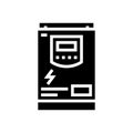 inverter solar panel glyph icon vector illustration