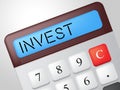 Invest Calculator Represents Return On Investment And Calculate