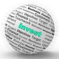 Invest concept icon means speculating using capital - 3d illustration Royalty Free Stock Photo