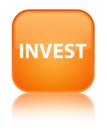 Invest special orange square button Royalty Free Stock Photo