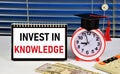 Invest in knowledge. The text label in the planning plate.