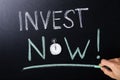 Invest Now Concept Written On Blackboard Royalty Free Stock Photo