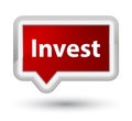 Invest prime red banner button Royalty Free Stock Photo